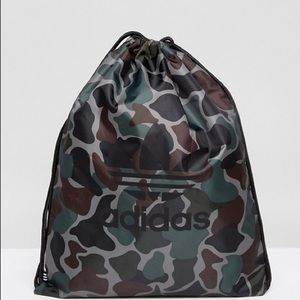 Adidas Originals Drawstring Bag In Camo